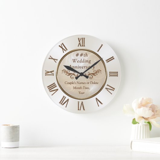 年の時計記念日のギフトによる記念日のギフト ラージ壁時計 (ホーム)