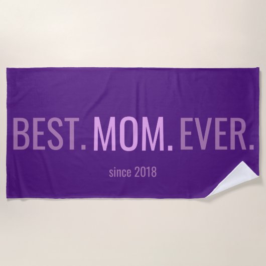 年の最も最高のなお母さんの母の日のビーチタオル ビーチタオル (正面)