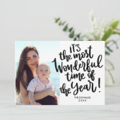 年の最も素晴らしい時間 |ホワイト・ホリデー・フォト 招待状 (スタンド正面)