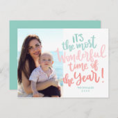 年の最も素晴らしい時間 |青い休日の写真 ポストカード (正面/裏面)