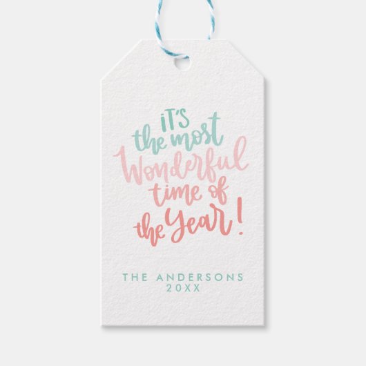 年の最も素晴らしい時間 | BLUE HOLIDAY ギフトタグ (正面)