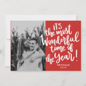 年の最も素晴らしい時間 | RED HOLIDAYの写真 招待状 (正面)