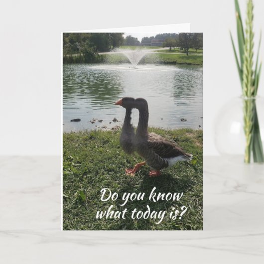 年の最も重要な日「ハッピーバースデー」 カード (正面)