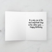 年の最も重要な日「ハッピーバースデー」 カード (内部)