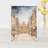 年の最も魔法の時間クリスマスカード金ゴールド カード (黄色い花)