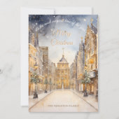 年の最も魔法の時間クリスマスカード金ゴールド シーズンカード (正面)