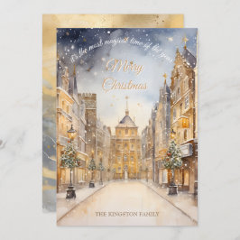 年の最も魔法の時間クリスマスカード金ゴールド シーズンカード