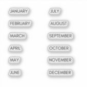 年の月のステッカーセットのミニマリスト シール (正面)