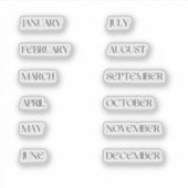 年の月のステッカーセットアールデコ シール (正面)