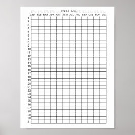 年の月のログ・シートの手順 ポスター