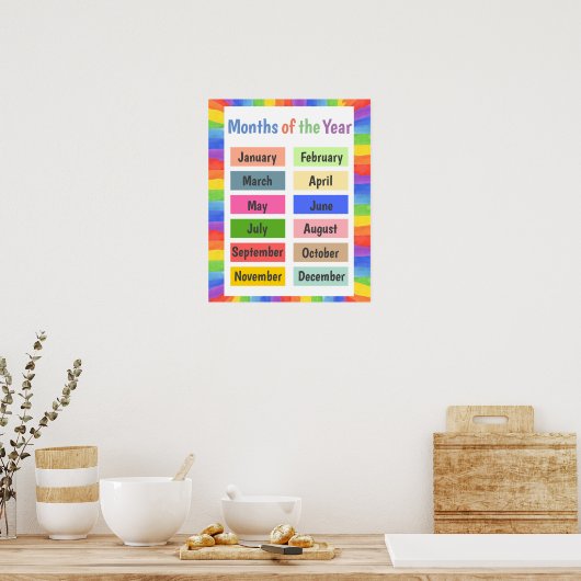 年の月カラフル ポスター (キッチン)