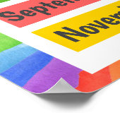 年の月カラフル ポスター (角)