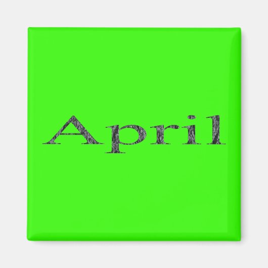 年の月数 – 4月 マグネット (正面)