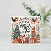 年の木の魔法の時間 – クリスマスキツネ シーズンカード (スタンド正面)