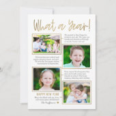 年の概要編集可能な色の新年の写真カード シーズンカード (正面)