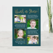 年の概要編集可能な色の新年の写真カード シーズンカード (正面)