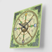 年の歯車 スクエア壁時計 (傾斜)