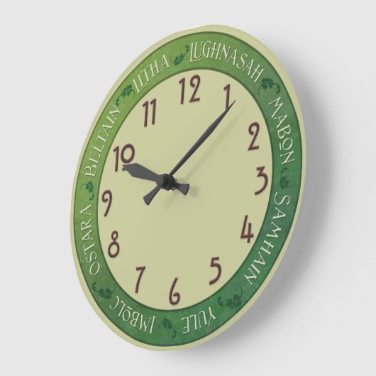 年の歯車 ラージ壁時計 (傾斜)