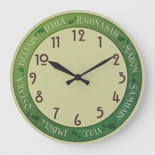 年の歯車 ラージ壁時計 (正面)