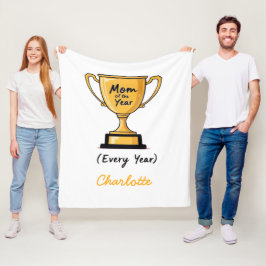 年の母 | おもしろい&かわいい母の日 フリースブランケット