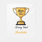 年の母 | おもしろい&かわいい母の日 フリースブランケット (正面)