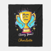 年の母 | 母おもしろいパーソナライズされたの日 フリースブランケット (正面)