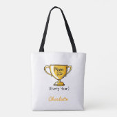 年の母 | 母パーソナライズされたの日 トートバッグ (裏面)