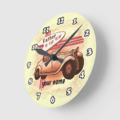 年の父カスタム ラウンド壁時計 (傾斜)