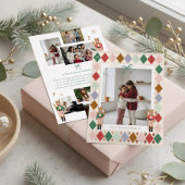 年の瞬間フォトコラージュくるみ割りアーガイル器 箔シーズンカード