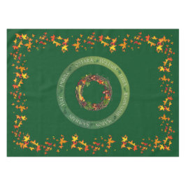 年の祭壇の布の秋の車輪 テーブルクロス