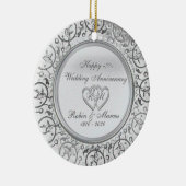 年の結婚記念日のオーナメントを挿入して下さい セラミックオーナメント (右)