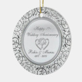 年の結婚記念日のオーナメントを挿入して下さい セラミックオーナメント (左)