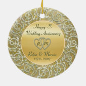 年の結婚記念日を挿入して下さい セラミックオーナメント (裏面)
