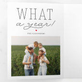 年の編集可能なカラー3折りのホリデーカード 三つ折り招待状 (内部最初)