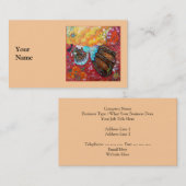 年の自然の女性そして季節 名刺 (正面/裏面)