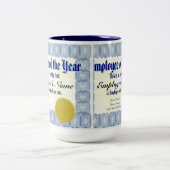 年の証明書のマグの従業員 ツートーンマグカップ (中央)