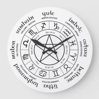 年の車輪-北半球 ラージ壁時計