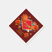 年の追加の名前の編集中国の文字20XX年 スタンダードカクテルナプキン (角)