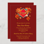 年の追加の名前の編集中国の文字20XX年 招待状 (正面/裏面)