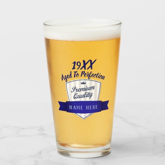 年の追加、生まれ誕生日マイルストーンギフト男性へ タンブラーグラス (ドリンク正面)