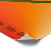 年の馬のオーバルプリント ポスター (角)