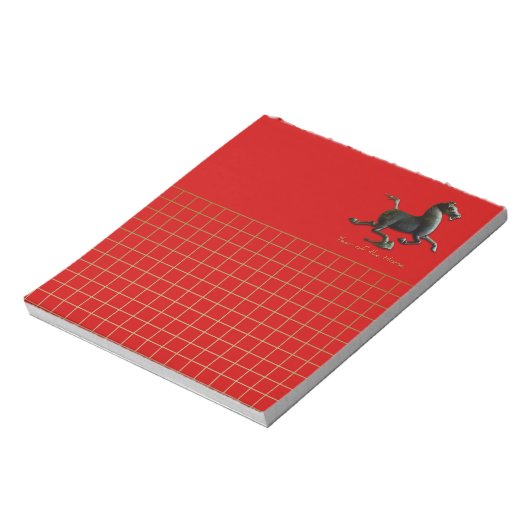 年の馬の中国の〔占星術の〕十二宮図誕生日SqNP ノートパッド (回転)