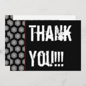 年の驚きの白黒赤いW1976ありがとう サンキューカード (正面/裏面)