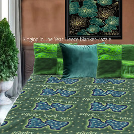 年の鳴り声 フリースブランケット