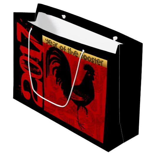 年の鶏の2017大抱き枕1 ラージペーパーバッグ (正面アングル)