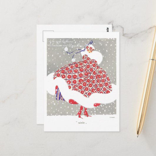 年の12ヶ月:ニブース ポストカード (正面/裏面インサイチュ)