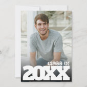 年はっきりした写真卒業パーティー 招待状 (正面)