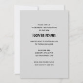 年はっきりした写真卒業パーティー 招待状 (裏面)