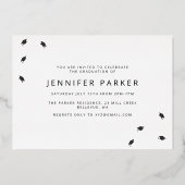 年はっきりした卒業発表フォイルカード 箔招待状 (裏面)