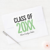 年はっきりした間のパーソナライズされた卒業 スクエアシール (封筒)